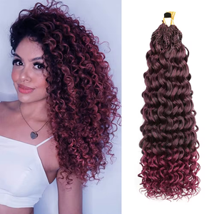 <span class=keywords><strong>Trenzas</strong></span> de ganchillo de rastas <span class=keywords><strong>africanas</strong></span> americanas sintéticas, Rollo corto de 18 pulgadas, tres hebras, pelo de ganchillo GoGo Curl - Product Image 6