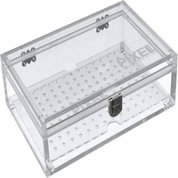 Humidificateur à cigares HD personnalisé, boîte transparente en acrylique moderne et portable, capacité de 15 à 20 cigares, avec système de verrouillage amélioré et présentoir hermétique.