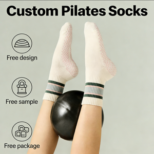 Pilates Crew <strong>Socks</strong> Autumn Non-Slip Anti-Skid Grip <strong>Socks</strong> for Women Custom Bulk Order - Product Image 1