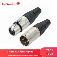 Connecteur de câble XLR 3 broches femelle-mâle NC3FXX, contact en cuivre 3 cœurs, connecteur XLR mâle de haute qualité