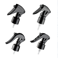 Pulvérisateurs à gâchette noirs 20/410 24/410 28/410 avec bouchon à vis en plastique PP, atomiseur à pompe à brume fine pour emballage de bouteilles de produits chimiques
