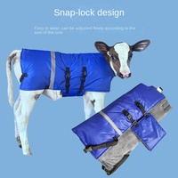 Veste imperméable doublée polaire pour veau avec ajustement par boucle, gilet thermique pour veau de ferme laitière de 50 à 75 kg