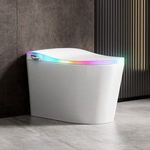 Inodoro <span class=keywords><strong>Inteligente</strong></span> de Lujo con Bidé Ergonómico, Apertura Automática por Sensor de Pie, Descarga Frontal, Impermeable y Luz Suave - Product Image 1