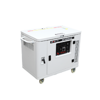 Neues Modell Tragbarer 8KW 10KVA Mini Benzin/Diesel Stromgenerator Superleise 50Hz Elektrostart Wasserkühlung 220V/380V