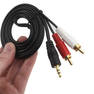 สายแยกสัญญาณเสียงแจ็ค3.5มม. ยาว1.4ม. ไปยังสาย <span class=keywords><strong>RCA</strong></span> AUX 2หัวสำหรับกล่องทีวีโฮมเธียเตอร์สายลำโพง - Product Image 5