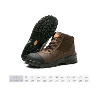 Bottes de sécurité en cuir avec embout et semelle intermédiaire en acier RTS, chaussures de travail en cuir de vachette Crazy-horse, chaussures de travail pour l'exploitation minière, l'usine, la construction