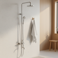 Vente chaude haut de gamme salle de bain douche murale en acier inoxydable 304 ensemble de douche noir
