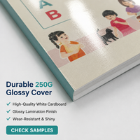 Cahier d'exercices scolaire personnalisé professionnel, impression offset, couverture souple, couleur intégrale, format A4, en anglais