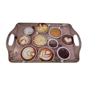 <span class=keywords><strong>Plateau</strong></span> de service à café <span class=keywords><strong>antidérapant</strong></span>, fabrication directe, impression personnalisée, <span class=keywords><strong>plateau</strong></span> à thé rectangulaire en mélamine - Product Image 4