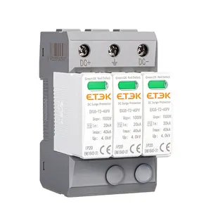 ETEK-dispositivo de descargador de sobretensión, dispositivo de protección contra sobretensiones, Protector de rayos fotovoltaico de CC, DC1000V