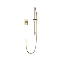 Ensemble de robinetterie de douche encastrée en laiton contemporain, finition noir mat, pour hôtel et maison