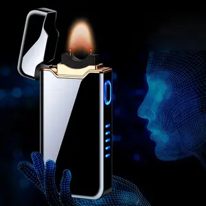 Eersteklas Sigarettenaansteker In De VS Luxe Metalen Winddicht Krachtig Vuur Elektrische Boogaansteker Voor Sigaren