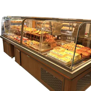 Arriart Bakery Middle cabinet Bakery bread showcase display cabinet racks for bakery bread display showcase table top