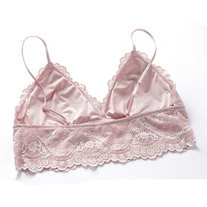 Usine Satin Soutien-Gorge Triangle Sans Fil Dentelle Soutien-Gorge Sexe Japon Image des Jeunes Filles En Sous-Vêtements Sexy - Product Image 5