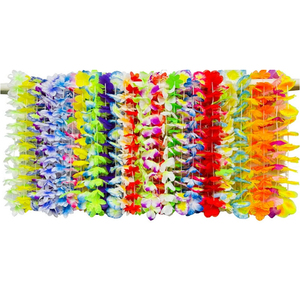 ผลิตพวงหรีดดอกไม้แขวนคอ สร้อยคอประดับดอกไม้หลากสี สำหรับตกแต่งงานแต่งงานและงานปาร์ตี้ - Product Image 6