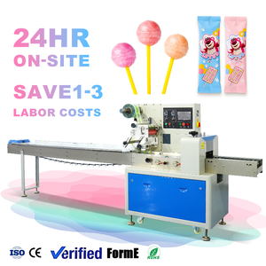เครื่องบรรจุภัณฑ์แนวนอนอัตโนมัติความเร็วสูงสำหรับลูกอม โปรตีนบาร์ ขนมปังกรอบ และขนมอื่นๆ แบบ Pillow Flow Wrapper - Product Image 1