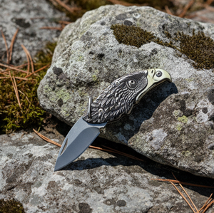 Couteau Eagle, lame D2, couteau de poche, acier inoxydable, manche sculpté, nouvelle collection, couteau de camping en plein air, personnalisé - Product Image 3