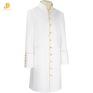 Trajes de clérigo unisex, vestimenta eclesiástica de poliéster con cuello redondo y manga larga, trajes de iglesia en venta. - Product Image 2