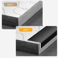 Bande de nez-de-marche en alliage d'aluminium en forme de L, antidérapante, moderne, pour marches d'escalier scolaires - Durable, étanche, écologique, argentée 40x20mm