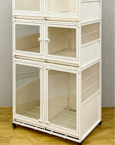Cage de Luxe Moderne et Robuste pour Animaux de Compagnie (Chiens, Chats, Lapins) – Vitrine d'Exposition, Cage d'Accueil, Cage pour Hôpital Vétérinaire – Acier et Verre - Product Image 4