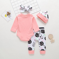 Fournisseur chinois de pyjamas pour nouveau-nés, vêtements décontractés, ensembles de 4 pièces pour les distributeurs de produits pour bébés