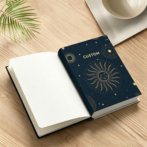 Carnet à couverture rigide personnalisé avec feuille d'or, motif <span class=keywords><strong>Soleil</strong></span> <span class=keywords><strong>Lune</strong></span> Céleste Sombre, Vente en gros, Cadeaux - Product Image 4