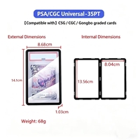 Étui magnétique en métal de 7 pouces avec fermeture à clip pour cartes gradées, protection UV intégrale à 100 %, sans logo (compatible BGS)