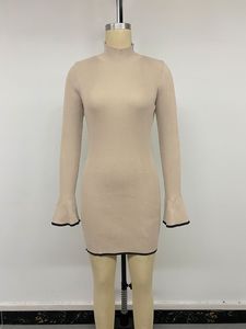 Produttore di Abbigliamento Personalizzato, Collezione Autunno 2026, Abito Aderente a Maniche Lunghe, Mini <span class=keywords><strong>Vestito</strong></span> Elegante e Casual - Product Image 6