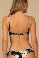 Nieuwe trend bloemenprint beugelbikini set bandeau V-hals cheeky tweedelig badpak strand- en zwembadkleding voor dames