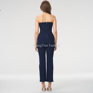 เสื้อกั๊กผ้ายีนส์เปิดหน้าอกของผู้หญิงเสื้อกั๊กลำลองแขนกุดย้อนยุค - Product Image 6