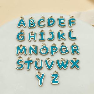 Llavero de metal con letras inglesas esmaltadas de colores, dijes de diseño DIY para la creación de joyas, pulseras y collares - Product Image 2