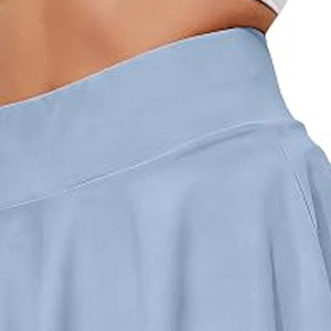 Jupe de netball personnalisée pour femmes, vêtements de sport et de plein air, tenue de sport d'été, coupe régulière, taille élastique, couleur unie, jupe de netball - Product Image 3