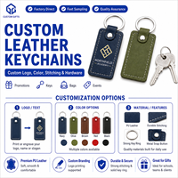 Llavero de Cuero con Logotipo Personalizado al por Mayor, Llavero Personalizado, Anillo para Llaves, Regalo Promocional Corporativo, Fabricante OEM