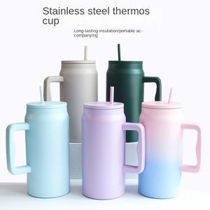 Grande capacité de 50oz en acier inoxydable 304 Thermos Cup Mac Suction Handgrip Vacuum Cold Ice Bottle Drinkware for Business Gifts - Product Image 1