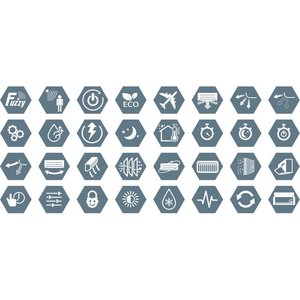 Aire acondicionado Mitsubishi Heavy Industries Quadri Split Inverter KIREIA PLUS Titanium series 7 + 7 + 9 + 12 con Wi-Fi de 30/2/2/1/2/2/2/3/2/2 - Product Image 1