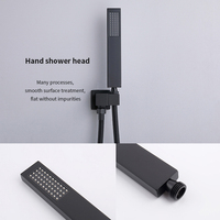 Mitigeur de douche mural en acier inoxydable noir Systèmes de douche encastrés chauds et froids pour salle de bain
