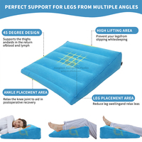 Oreiller gonflable en PVC pour repose-jambe floqué