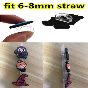 หลอดซิลิโคนสำหรับเพื่อนใช้ในสำนักงาน8มม. แบบกำหนดเองได้นำกลับมาใช้ใหม่ได้ท็อปเปอร์ฟางสำหรับตัวการ์ตูน - Product Image 2