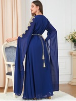 Élégante Robe Abaya Africaine Musulmane du Moyen-Orient pour Femme, Robe de Fête Arabe Jalabiya, Kaftan Marocain Islamique Turque pour l'Aïd