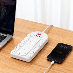 नई 15a औद्योगिक बहु-कार्यात्मक 24 ac आउटलेट एक्सटेंशन बोर्ड 4 USB-A 2 USB-C पोर्ट हमें प्लग सर्भदोंए पर्यावरण के अनुकूल - Product Image 2