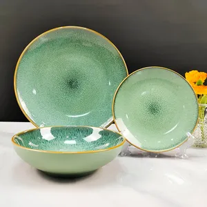 OEM/ODM Platos de porcelana Tischwaren-Set Teller-Sets Essensgeschirr Keramikteller und Teller