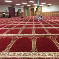 Tapis de prière antidérapant de style moderne, personnalisable, en matériau PP, tapis de sol multifonctionnel, lavable en machine, tapis long halal