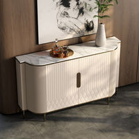 Meuble buffet de salle à manger moderne avec plateau en marbre, console d'entrée, meuble de décoration de luxe pour salon, ensemble de meubles de dîner - Vente chaude