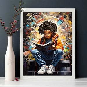 Ragazzo che legge interessante pittura creativa su tela decorazione murale camera <span class=keywords><strong>da</strong></span> letto casa <span class=keywords><strong>cucina</strong></span> soggiorno tela <span class=keywords><strong>stampe</strong></span> Poster di arte della <span class=keywords><strong>parete</strong></span> - Product Image 2