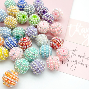 Perles en résine épaisses de haute qualité 51258 à rayures scintillantes et strass pour la fabrication de stylos, boules disco et bijoux - Product Image 3