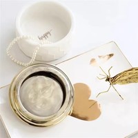 Boîte à bijoux en porcelaine blanche, récipient de rangement pour bibelots, organisateur de présentation, support en céramique avec couvercle abeille dorée, capacité 0-1L