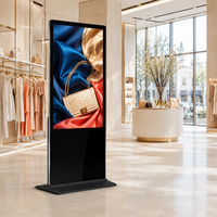 Afficheur numérique sur pied AIYOS pour intérieur avec écran IPS 4K, CMS à distance, HDMI, USB pour la publicité en vitrine de magasin
