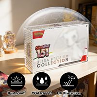 Boîte de présentation ETB en acrylique ultra-épais 5+8mm, double fermeture magnétique, blocage UV à 99%, pour jeux TCG scellés, configuration minimaliste, portable