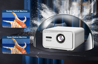 Projecteur Flixtone D9W Mini Pro 2700 ANSI, résolution native 1080P, prise en charge HDR 4K, projecteur Android à faible latence, moteur optique intégré, Proyector