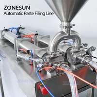 ZONESUN ZS-FAL180C8 Bureau Double Tête Pompe À Piston Pâte Machine à Capsuler Et à Étiqueter Ligne